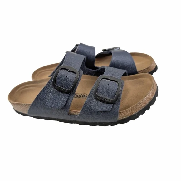 Aerothotic Navy Blue Double Strap Orthotic Slide Sandals - Size 39 / 8 - Picture 2 of 6